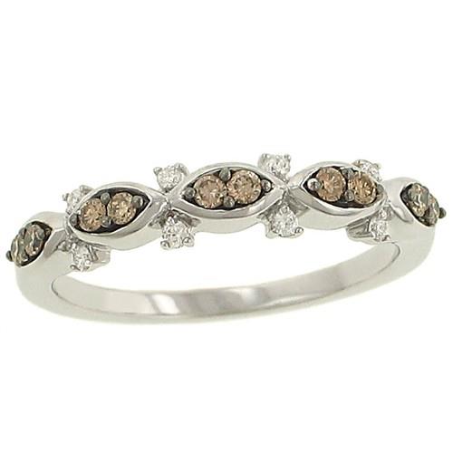 Ladies’ White and Champagne Diamond Fashion Ring