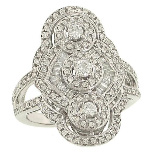 Diamond Shape Invisible Set Princess Cut and Pave Diamond Wide Fashion Band with Double Pave Diamond Sides Diamond 1.63cttw G-H/si2 ||| 135454-1