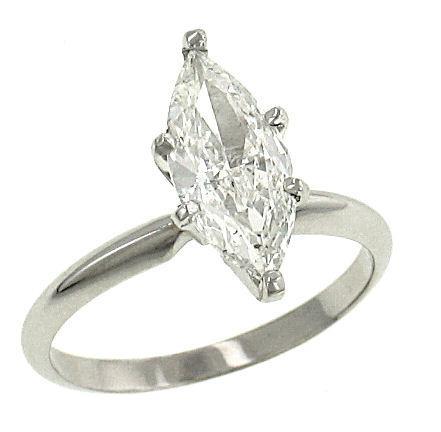 Platinum Marquise Cut Diamond Solitaire Engagement Ring 6.83ct