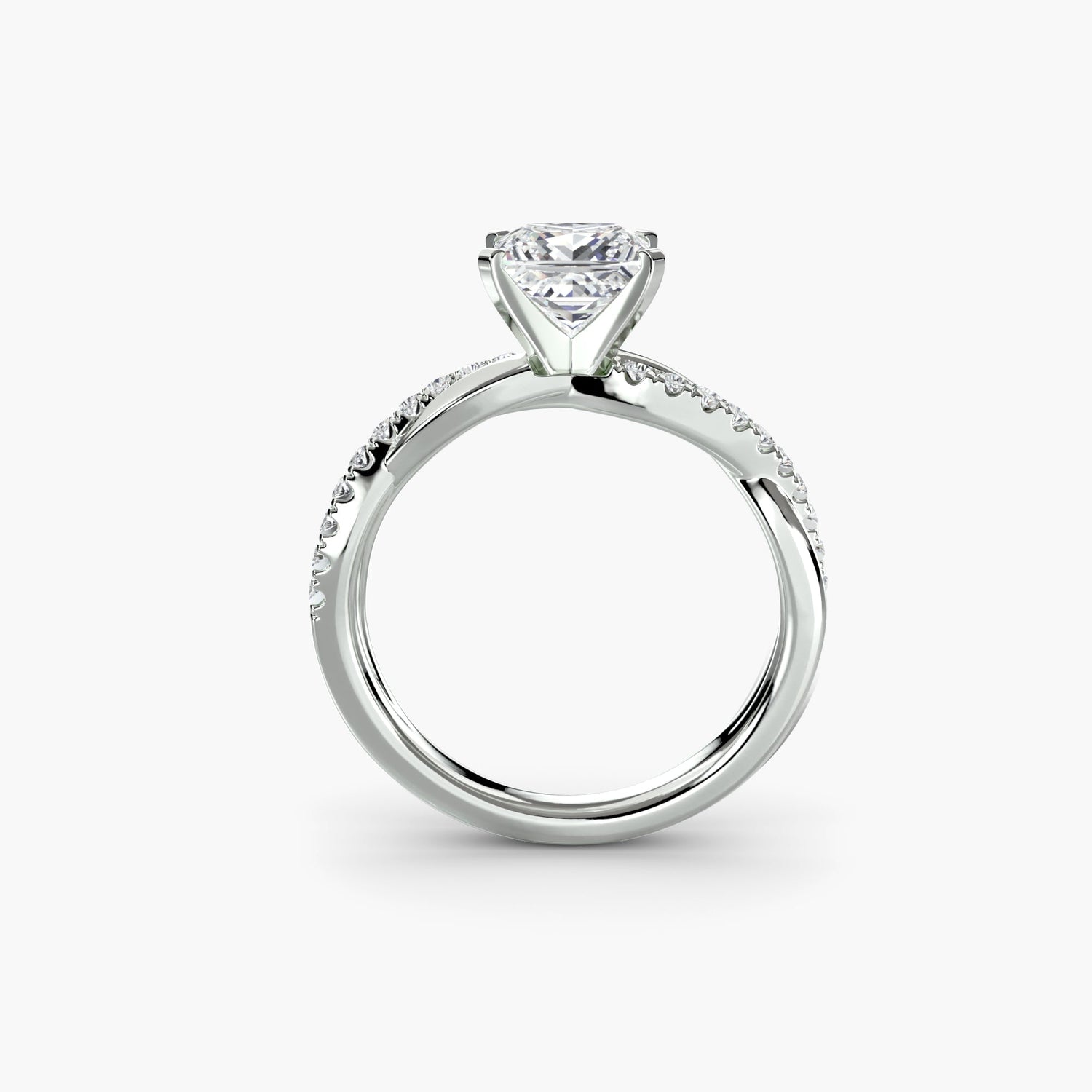 The Emerald Twist Pavé Ring