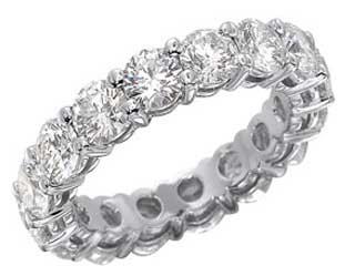 “Eternita” Platinum 15-Stone Shared Prong Diamond Eternity Band, 6.20 cttw