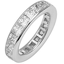 Ladies Channel Set Princess Cut Diamond Eternity Band, Approx. 3.00 cttw