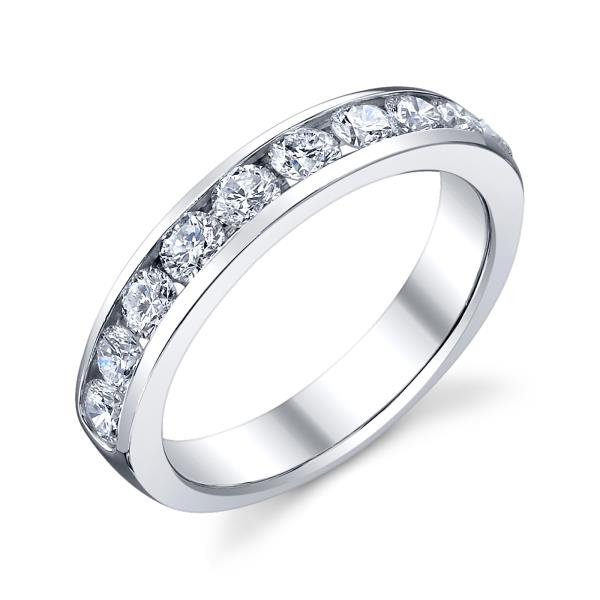 Ladies 18K White Gold Classic Channel Set Diamond Band, Approx. 2.00 cttw
