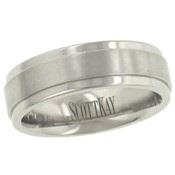 Cobalt Men’s 7mm “Prime” Step Wedding Band with Satin Center