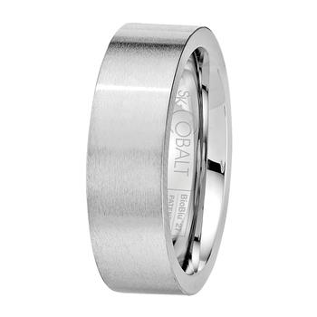 Cobalt Men’s 7mm “Prime” Plain Flat Satin Wedding Band