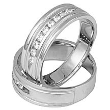 Men’s 10-Stone Round Diamond Wedding Band in 14K Gold – 0.75 cttw