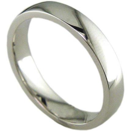 Men’s 5mm Plain Polished Comfort Fit Wedding Band in Palladium – Size 10 Style 