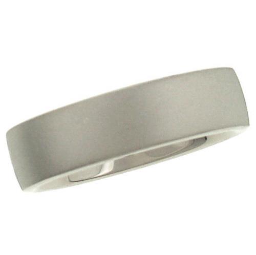 Men’s 6.55mm Lustre Rolled Wedding Band in Palladium – Size 9.5 Style 