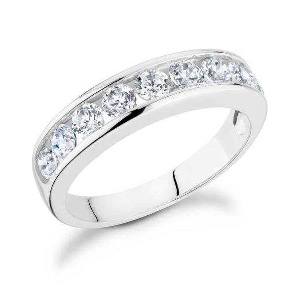 2mm Pavé Diamond Band in White Gold with 0.25 cttw – 25 Stones Also Available in Platinum