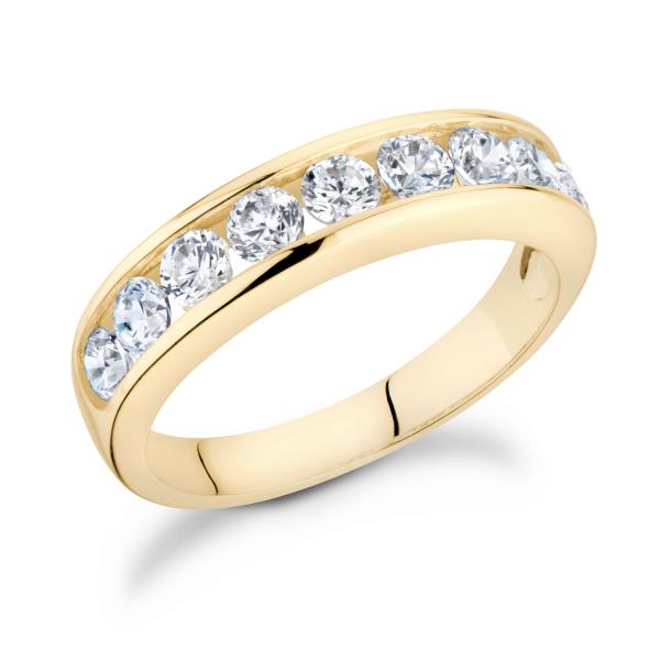Channel Anniversary Band 14K Y/G; TDW Aprox  1/3ct				 |||