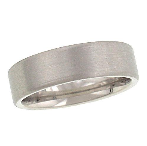 6mm Palladium brushed men's wedding band