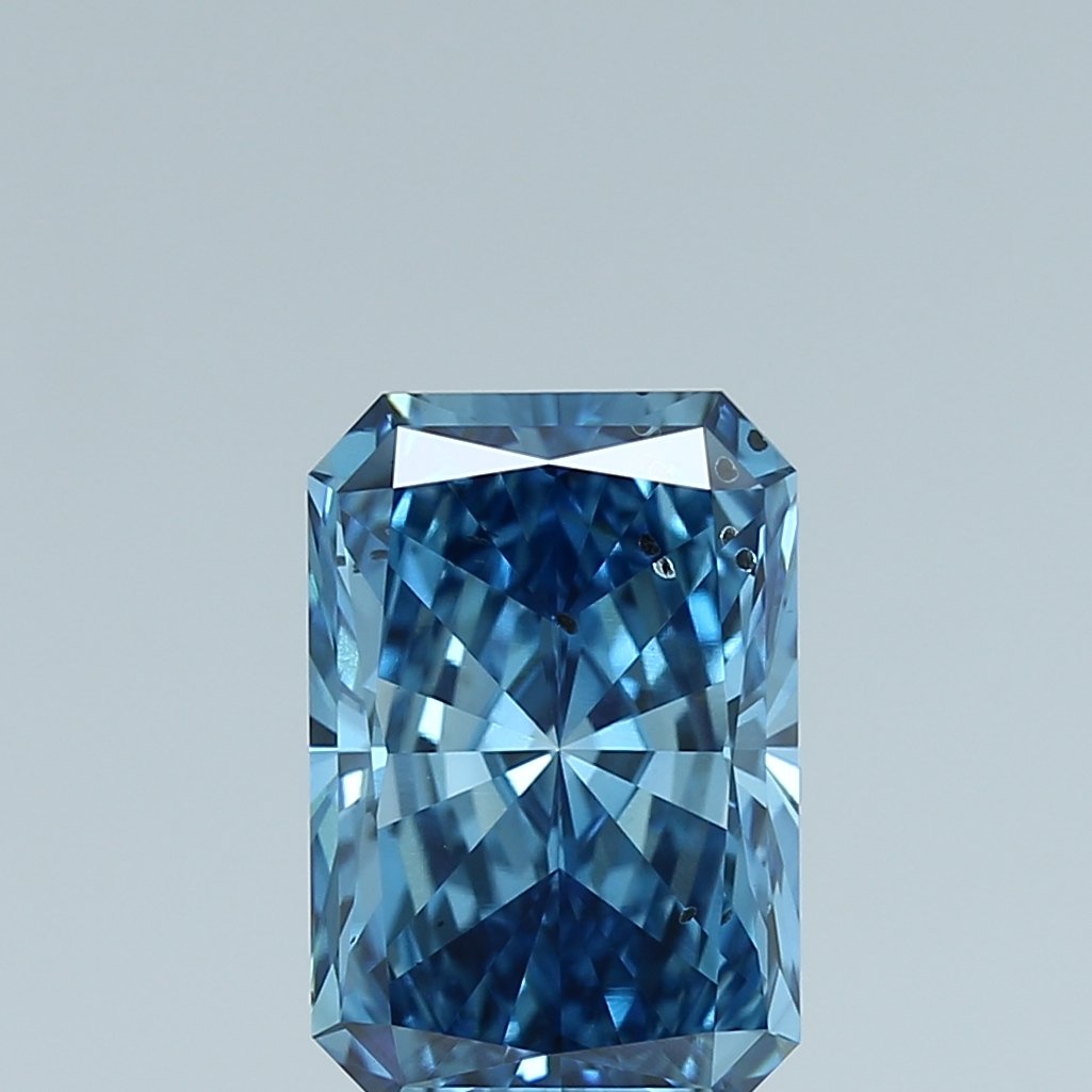 1.02 CT Fancy Deep Greenish Blue Radiant Cut Lab Grown Loose Diamond – IGI Certified